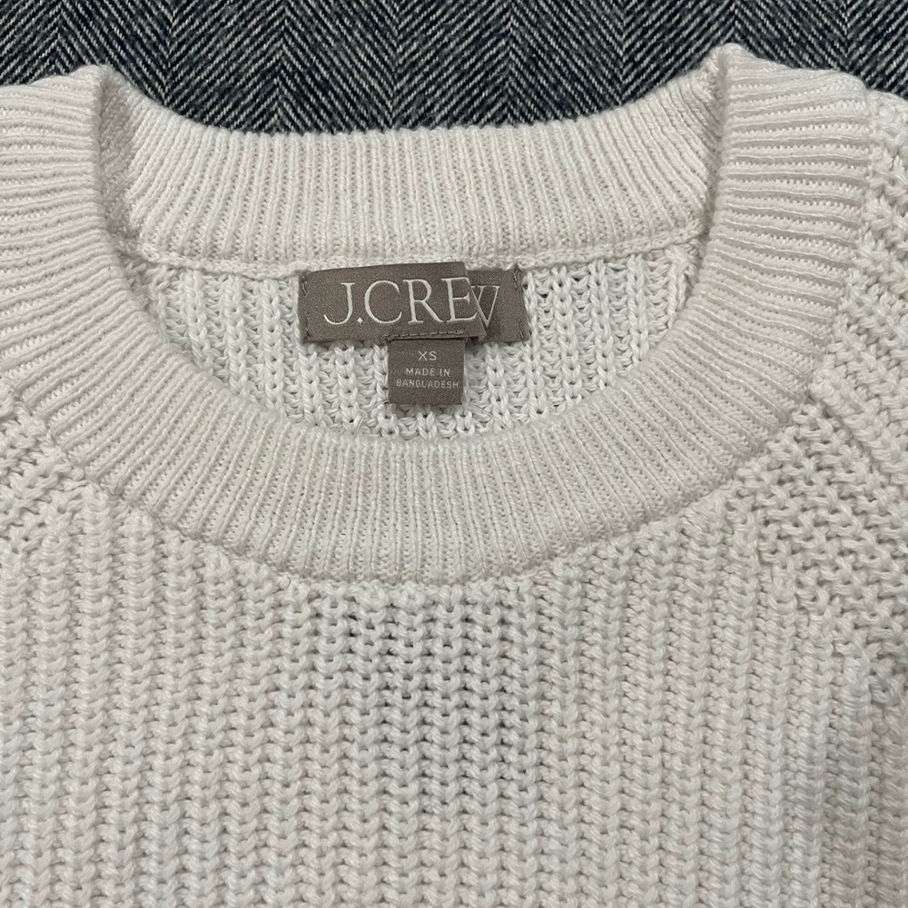j.crew women’s cotton fisherman sweater | size xs - Picture 4 of 5